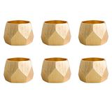 DII Geometrische servetringenset, metaal, driehoek band goud, één maat