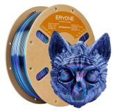 PLA Silk Arc-en-ciel Filament - filament pour imprimante 3D 1,75 mm - Tricolore - Aspect soie - tolérance ±0,03 mm - bobine de 1 kg - Noir, bleu, violet