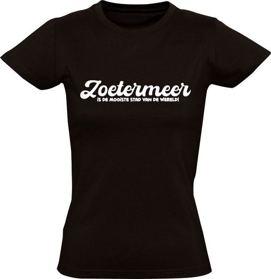 Sol's Zoetermeer is de mooiste stad van de wereld! Dames T-shirt Zwart 2XL