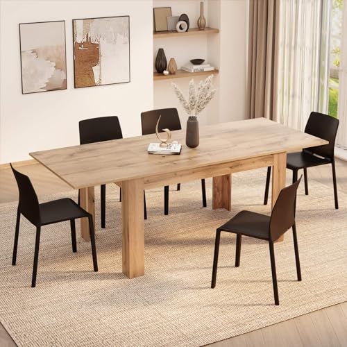 Mobili Fiver Easy Uitschuifbare Eettafel - 140(220) x90 cm - Rustiek Eiken