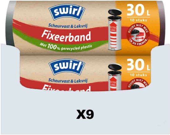 Swirl Aanbieding: 9x Swirl XL vuilniszakken voor pedaalemmer 30 liter (10 stuks)