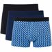 HOM Daniel Boxer Briefs 3pack - Black/Navy/Blue print - Mannen - S