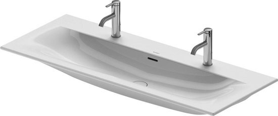 Duravit Viu meubelwastafel 123cm met 2 kraangat wit 2344120024