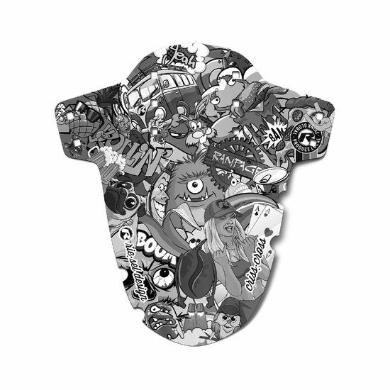Riesel Design Criss Cross stickerbomb eyecatcher voorvork spatbord