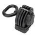 TREXO Kettlebell, verstelbaar, 12 kg, gietijzer voor veelzijdige oefeningen, professionele kettlebell met 16 instelbare weerstandsniveaus, zwart