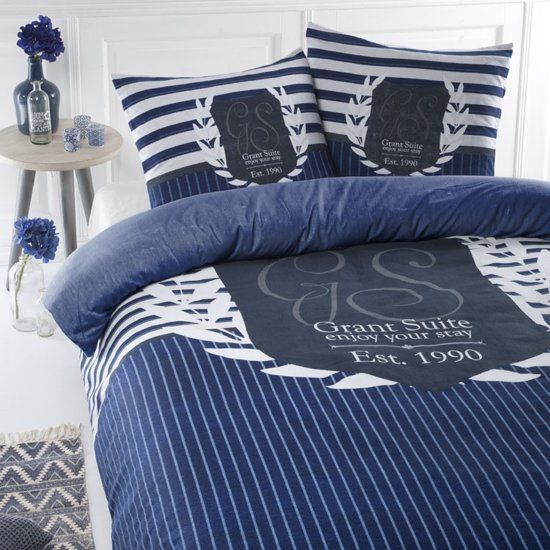 Papillon Marco - Flanel dekbedovertrek 240x200/220 - Multi - Blauw