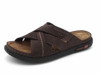Rohde Bruine Leren Heren Slippers - Bruin - 45