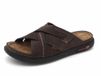 Rohde Bruine Leren Heren Slippers - Bruin - 45