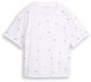 Tom Tailor Denim T-shirt met boxy pasvorm en borduursels - Maat L - white red heart embroidery