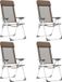 vidaXL Campingstoelen 4 st inklapbaar aluminium bruin