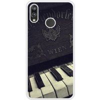 P20 Lite Old piano bedrukt siliconen hoesje