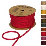 Halbach Seidenbänder Premium jute koord, breedte: 5 mm, lengte: 20 m, jute touw voor decoraties, jute koord van 100% natuurlijke jute voor tuin en geschenkverpakkingen, kleur: rood