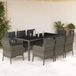 Maison Exclusive - Ensemble de jardin extérieur, 9 pièces, avec coussins, gris, en polyrotin tressé