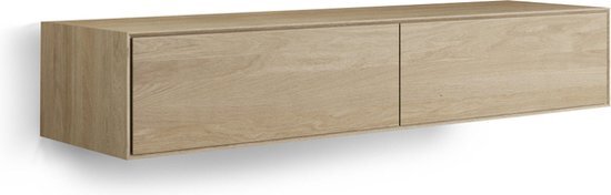 LoooX Wood collection onderkast 160cm eiken 2 laden old grey wf1600-2