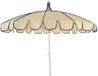 Merkloos Decoris Strandparasol stokparasol volant creme/blauw