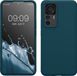 kwmobile telefoonhoesje geschikt voor Xiaomi 12T / 12T Pro - Hoesje met siliconen coating - Smartphone case in mat petrol