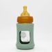 HEVEA Wide Neck Baby Glass Bottle with Sleeve 150ml/5oz Single-Pack (Seafoam Blue)