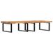 vidaXL Badkamer Wandschap Staal en Massief Acaciahout Donkerbruin en Zwart 50 cm Breed