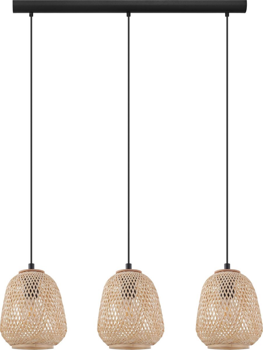 EGLO Dembleby - Hanglamp - E27 - 90 cm - Zwart