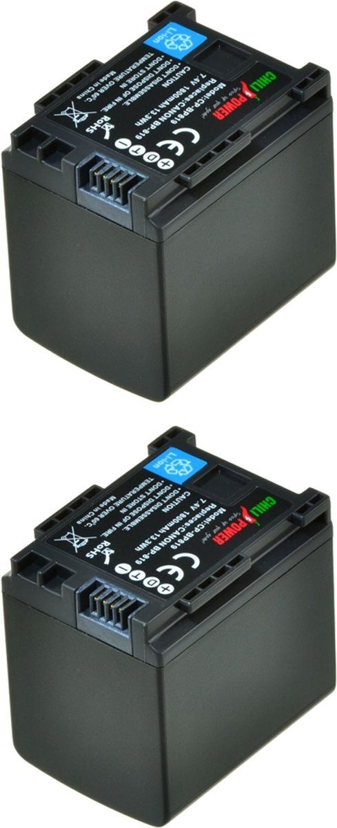 ChiliPower BP-819 accu voor Canon - 1800mAh - 2-Pack