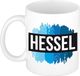Bellatio Decorations Hessel Koffie mok - Beker - Wit - Keramiek - 300 ml