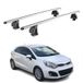 Omac Barres de toit transversales en aluminium pour Kia Rio III HB 2011-2017 5 portes – Tüv / Din 75302:2019 – Antivol inclus – Charge max 75 kg – 2 barres – Gris