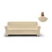 Più bello Bielastische bankhoezen crème, polyester, 3 plaatsen