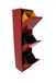 Poubelle, métal, 18 litres, rouge, rectangulaire