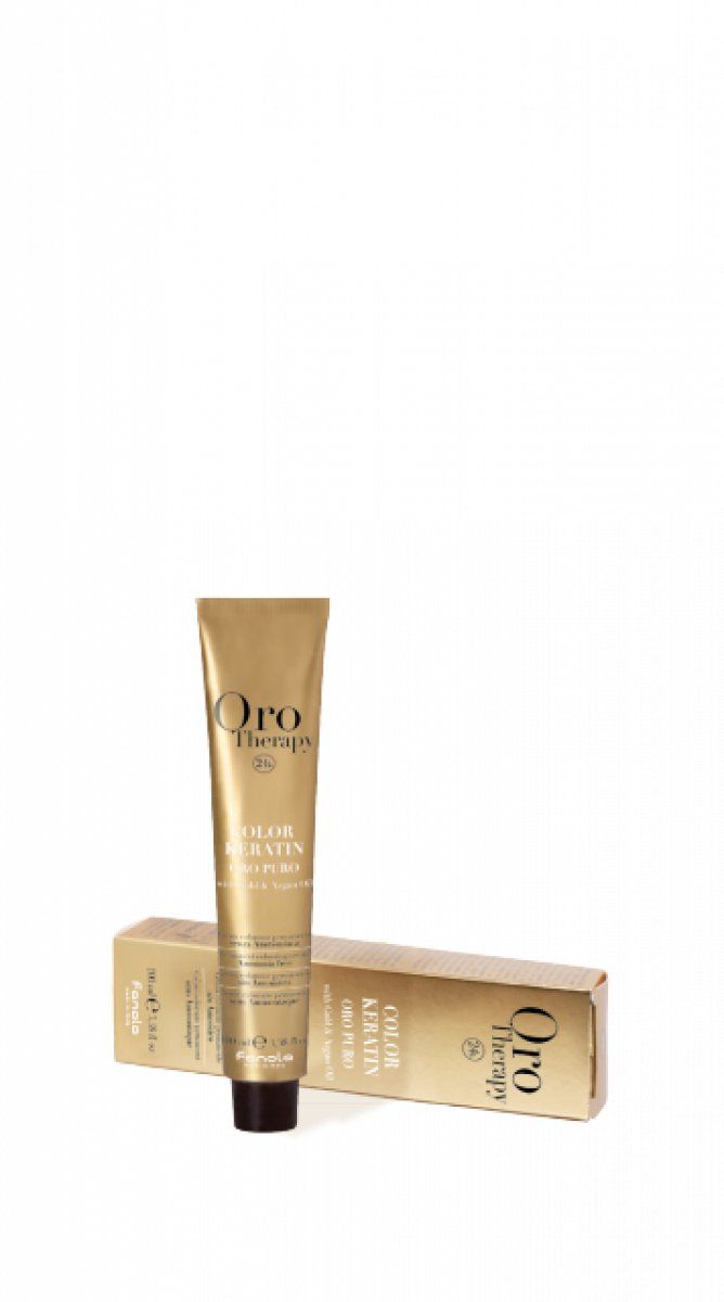 Fanola Haarverf Orotherapy Color Keratin Permanent Colouring Cream 7.34 Blonde Golden Copper