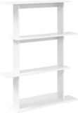 vidaXL Wandplank Wit 100 x 20 x 126 cm Bewerkt hout