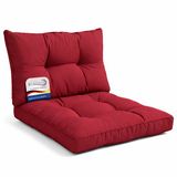 Beautissu Lounge Kussen Set met Zitkussen 70x70 cm & Rugkussen 70x40 cm Rood