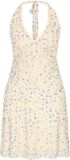 myMo jurk blauw gebroken wit dierenprint