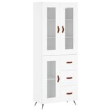vidaXL Hoge kast, wit, 69,5 x 34 x 180 cm, houtvezel