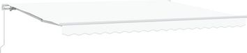 vidaXL Parasol manuel 4,5 x 3,5 m Polyester blanc