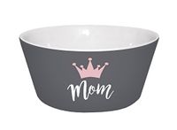 Infinite by GEDA LABELS mueslischaal 'Mom' porseleinen schaal, grijs, 13,5 x 13,5 x 6 cm