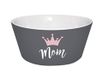Infinite by GEDA LABELS mueslischaal 'Mom' porseleinen schaal, grijs, 13,5 x 13,5 x 6 cm