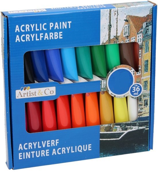 Artist & Co Acrylverf - 16 delig - 36 ml - Acrylic