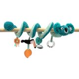 Les DEGLINGOS - Activiteitenspiraal Berlingos Le Koala – kruipspeelgoed voor baby's met geluid en tactiele activiteiten – 1 stuk – blauw – 40 cm uitgeschoven