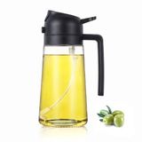 Flow Goods 2-in-1 Olijfolie Sprayer & Dispenser - Zwart - 470 ML