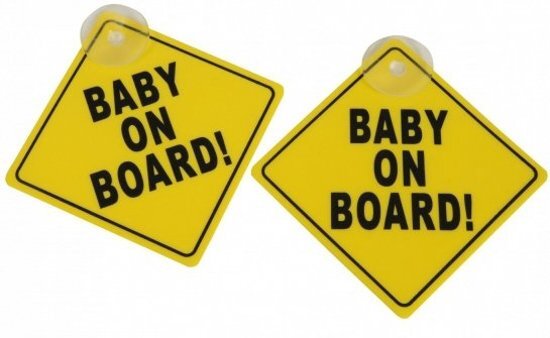 - Baby On Board Bord Met Zuignap - 2 Stuks - Baby Aan Boord Auto Sticker Alternatief