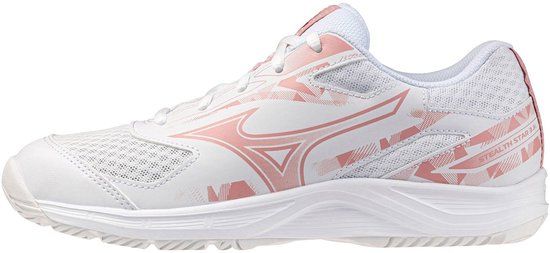Mizuno Stealth Star 3 Handbalschoenen Junior Wit/Roze Maat 40