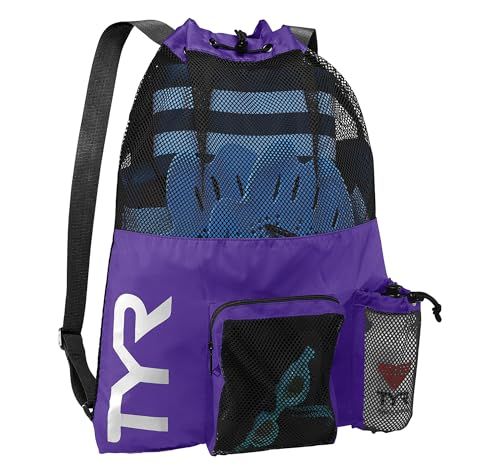 TYR Big Mesh Mummy 40L Zwemtas Paars