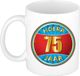 Bellatio Decorations Shoppartners Bv Verjaardag mok / beker - hoera 75 jaar - 300 ml - verjaardagscadeau / kado