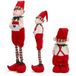 Salcar Weihnachtsfigur Standfigur Weihnachtsdeko mit Teleskopbeinen für Weihnachten Kamin, Weihnachtsjunge 48–70cm ausziehbar bringt die Grüße vom Weihnachtsmann