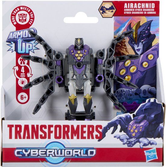 Transformers CYBERWORLD Armored Cyber Changers Airachnid - Actiefiguur