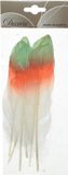 Merkloos 6x Groen/oranje/witte sierveren 18 cm decoraties