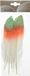Merkloos 6x Groen/oranje/witte sierveren 18 cm decoraties