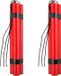 Boland Dynamiet staven van plastic 23 cm - 2x - feestartikelen cowboy/piraten/boeven thema - rood