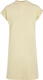 Build Your Brand Turtle Extended Korte Dames T-Shirt Jurk Soft Yellow 4XL