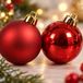 Decoris kleine kerstballen - 32x st - rood - 4 cm - kunststof